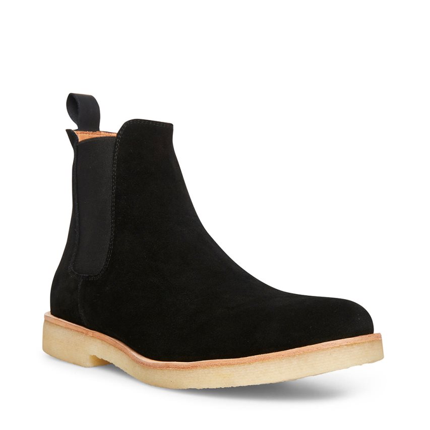 Black Steve Madden Wilshire Suede Men's Chelsea Boots | PH 9432GOV